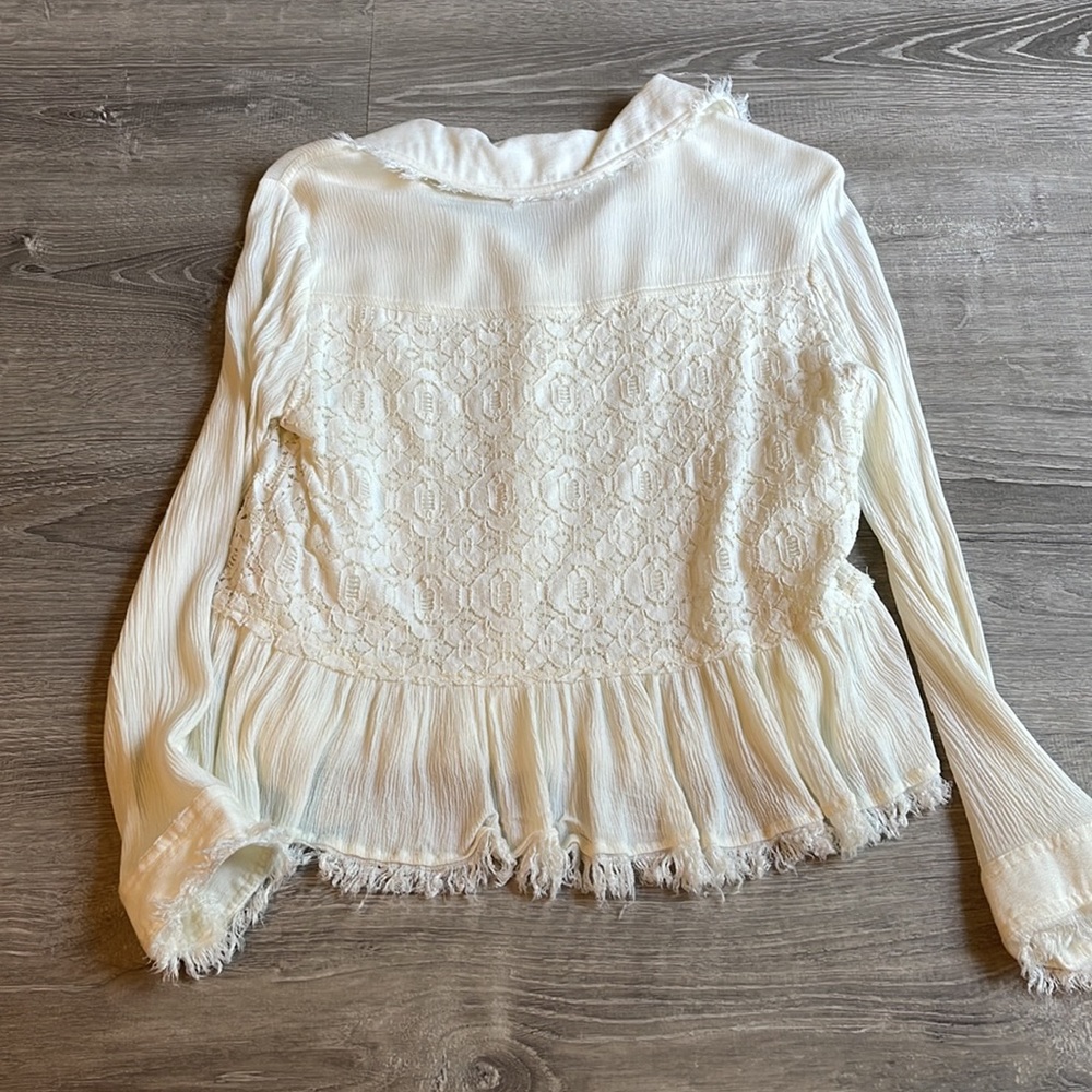 Lace Boho Button Down - image 6